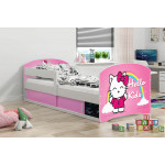Posteľ Luki 1 jednolôžková 80x160 Biela Hello Kids